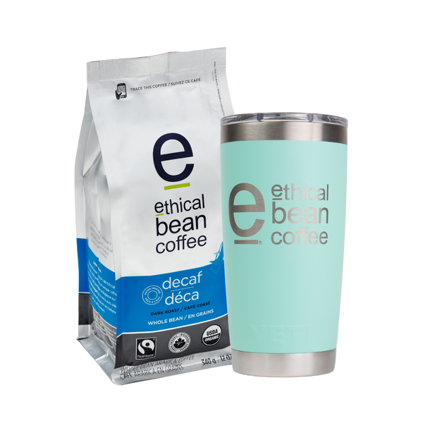 travel mug + whole bean bag
