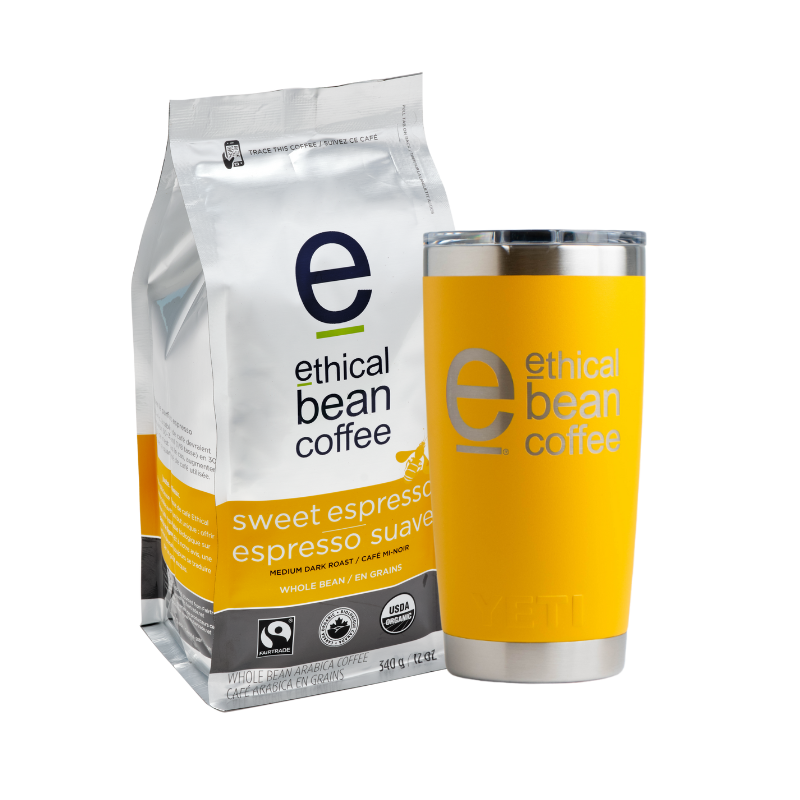 ethical-bean-bundle-whole-bean-bag-yeti-tumbler-yellow