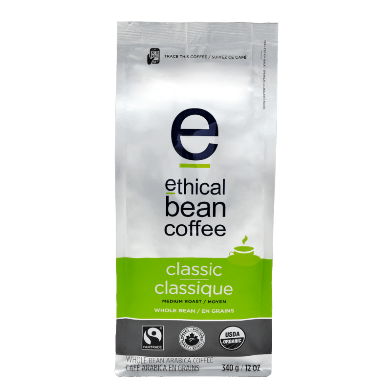 fairtrade organic certified classic ground coffee Ethical Bean Coffee Canada