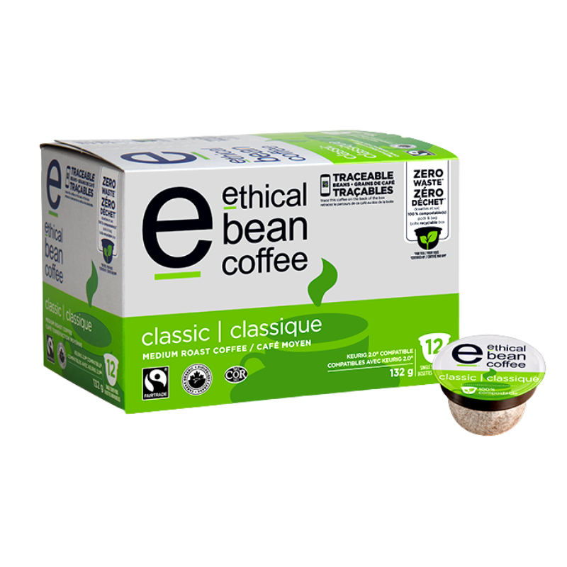 classic compostable kcup pods - Ethical Bean Coffee Canada