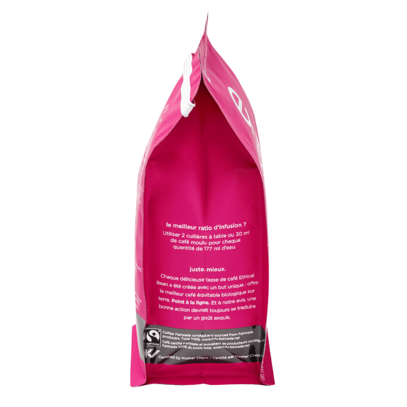 ethical bean bold dark ground coffee french side