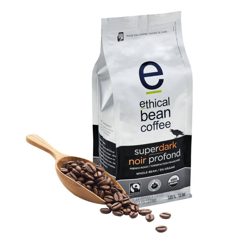 Superdark Dark Whole Bean Coffee Ethical Bean Coffee Canada