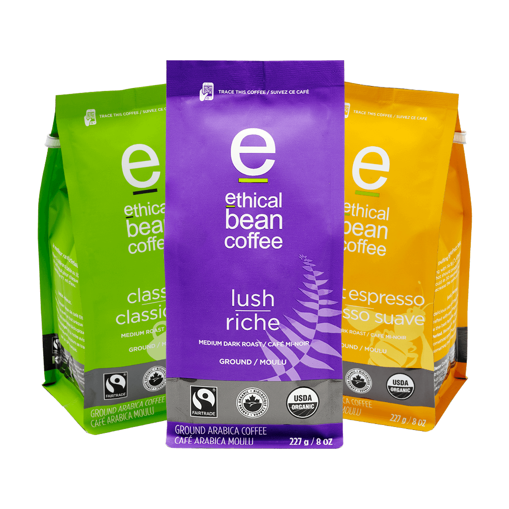 Ground 3 pack - NEW - Ethical Bean Coffee Canada