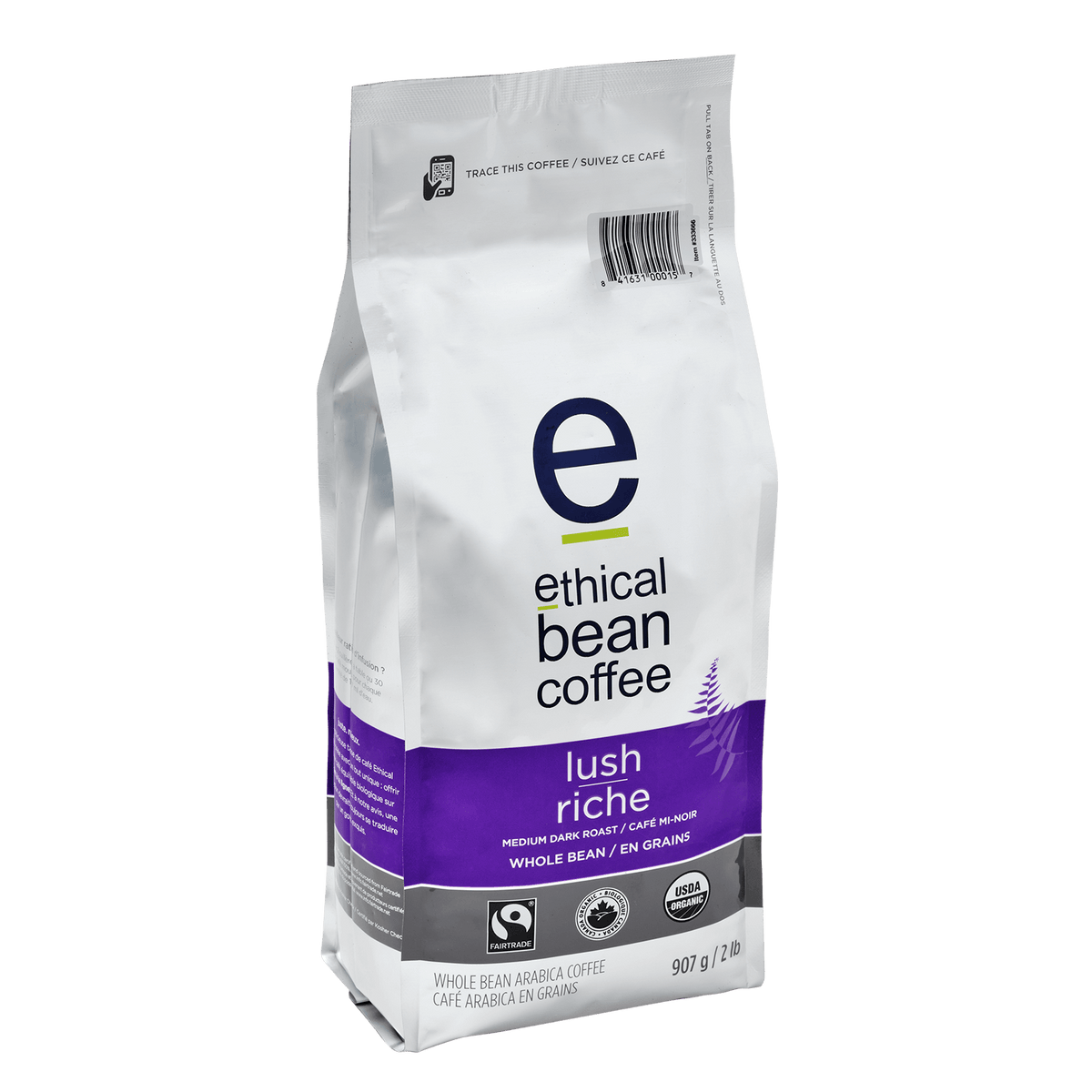 lush whole bean 2lbs bag - Ethical Bean Coffee Canada